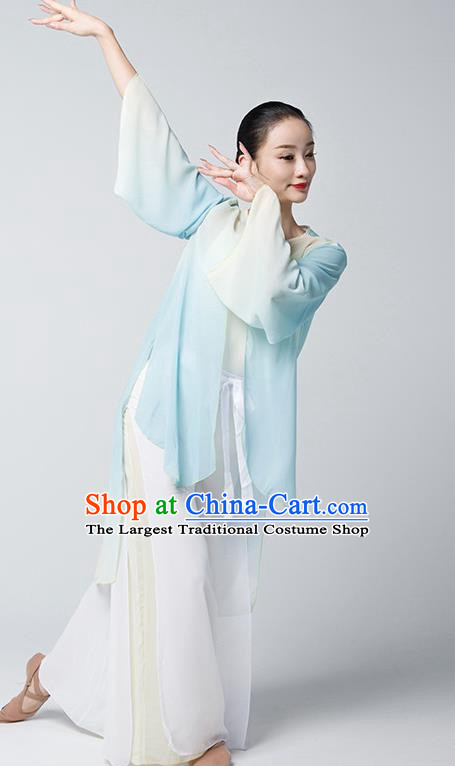 Classical Dance Clothing Women Elegant Practice Clothing National Chinese Dance Body Rhyme Gradient Art Examination Performance Clothing Dance Gauze