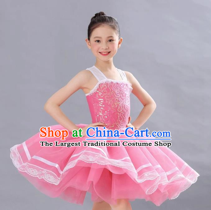 Children Sequined Gauze Skirt Dance Costume Girls Performance Costume Professional Stage Costume Ballet Skirt
