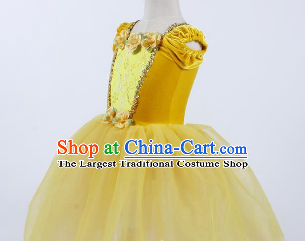 Children Sequined Gauze Skirt Ballet Dance Skirt Long Section Self Cultivation Princess Dress Performance Stage Outfit