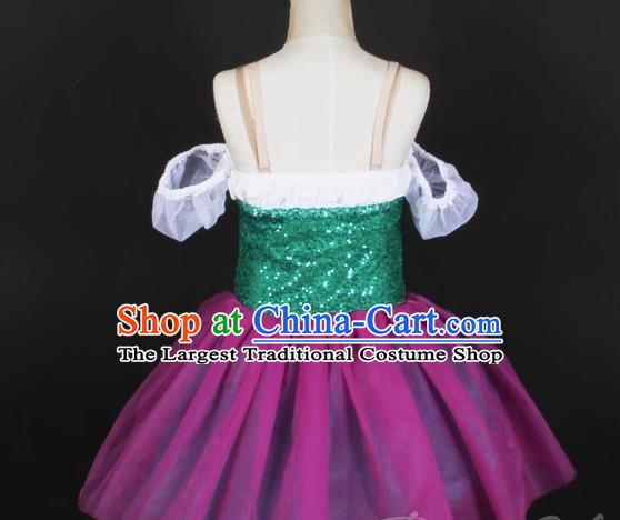 Children Princess Dress Gauze Skirt Spring And Summer Girls Fluffy Ballet Costume Stage Costume