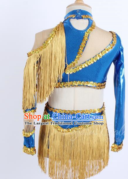Children Spring And Summer Performance Costumes Stage Costumes Performance Costumes Tassel Irregular Jumpsuits