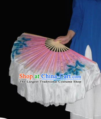 Taoli Cup Dance Meiluozi Dancing Fan Silk Double Sided Color Right Hand Fan Classical Dance Fan