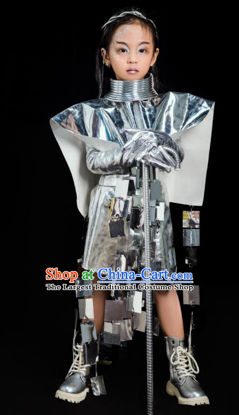 Girls Catwalk Technology Futuristic Costumes Children Runway Competition Space Suit Knight Locomotive Wind Yuan Universe