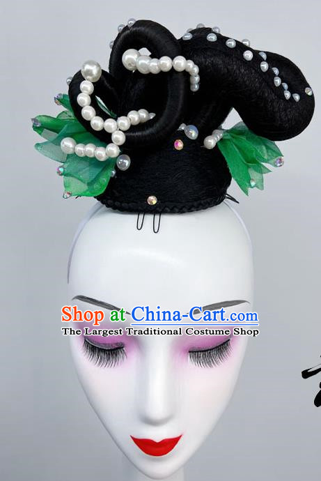 Chinese Classical Dance Performance Repertoire Drunk Qingbo Dance Headdress Art Examination Performance Hair Decoration Wig