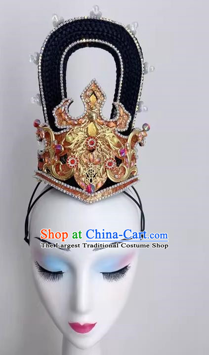 Chinese Classical Dance Wig Headdress Art Examination Classical Solo Dance Performance Headdress