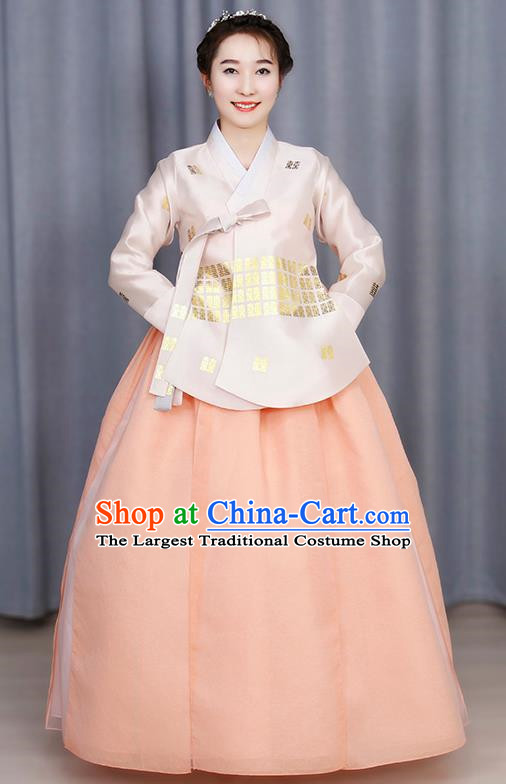 Women Tang Clothing High Waist Bride Double Happiness Bronzing Hanbok Princess Wedding Toast Dress