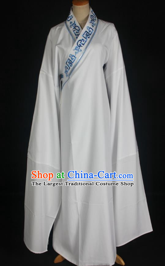 White Peking Opera Niche Clothes Poor Scholar Jacket Opera Costume Yue Opera Pearl Tower Bong Tang Huangmei Opera
