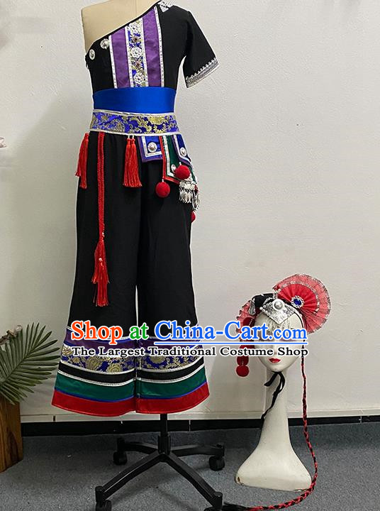 Ethnic Style Dance Flower Waist Red Same Style Performance Dance Costume Adult Yi Nationality Art Test Practice Costume