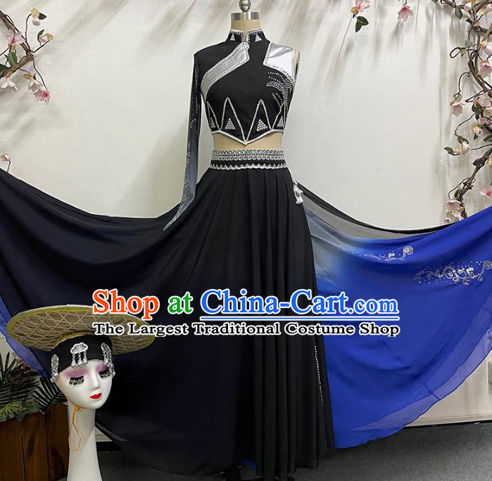 Dance Flower Waist Dai Nationality One Shoulder Style Elegant Big Skirt Art Examination Practice Ethnic Style Costumes