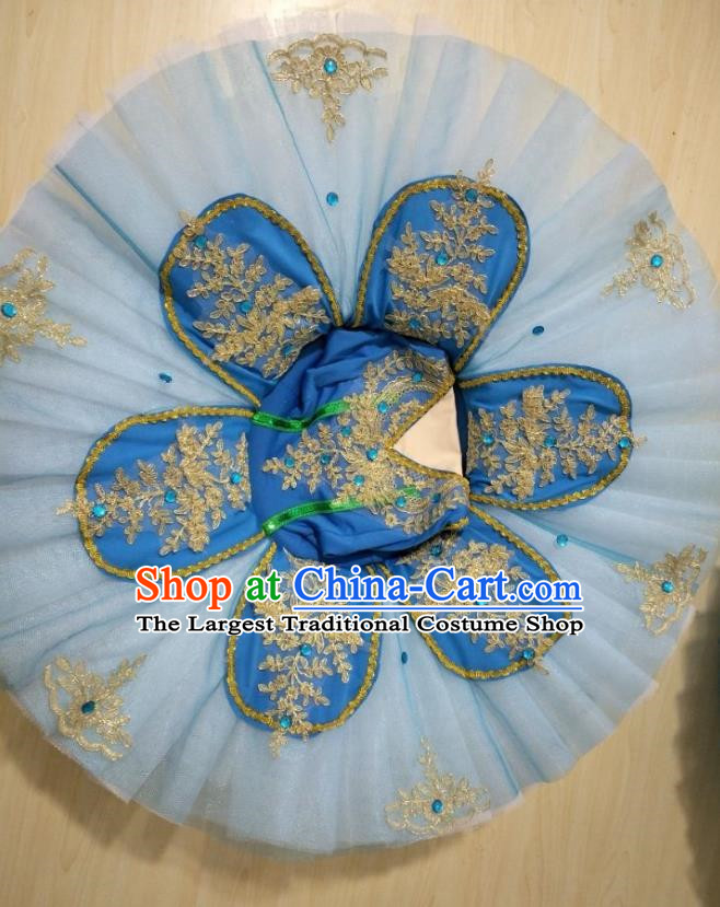 Blue Ballet Skirt Children Pink Tutu Skirt Sling Little Swan Dance Tutu Skirt Girls Swan Lake Costume