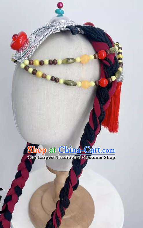 Mongolian Dance Headdress Hair Ornament Turning Mountain Headdress Turning Mountain Performance Headdress National Dance Headdress Art Test Hair Ornament