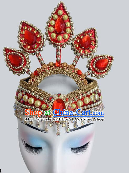 National Dance Art Examination Headdress Lotus Dance Headdress Tibetan Dance Lotus Headdress