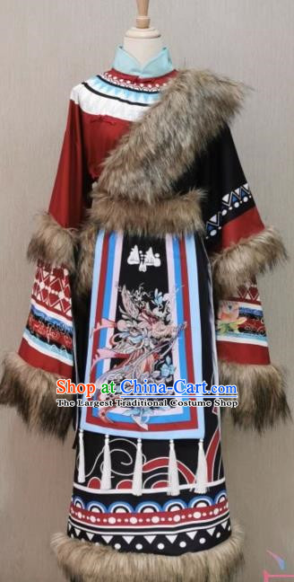 Ethnic Style Tibetan Clothing Full Set of Gorgeous Tibetan Costumes