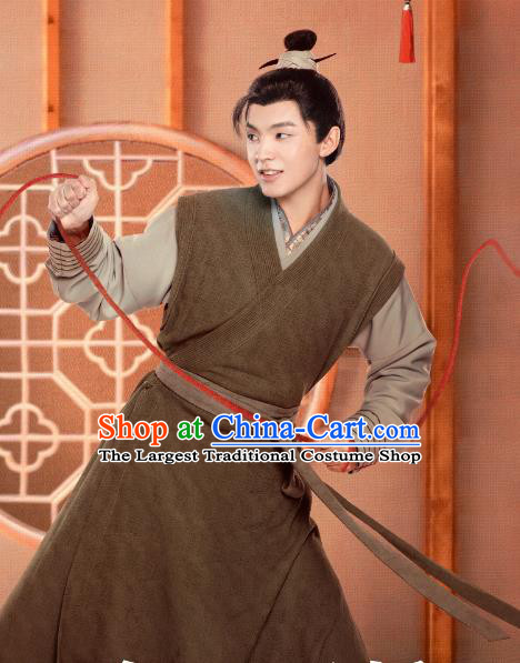China TV Series Ms Cupid In Love Manservant Lian Li Clothing Ancient Bookish Boy Costumes Traditional Hanfu
