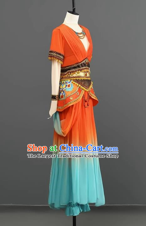 Classical Dance Dunhuang Flying Elegant Rebound Pipa Chinese Exotic Dunhuang Costumes
