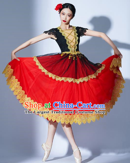 Drama Performance Costumes Spanish Dance Ballet Skirt Opera Stage Costumes Opening Dance Modern Dance Tap Dance