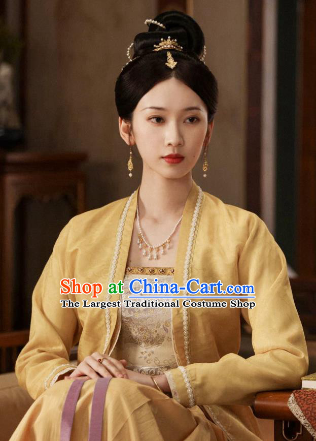 China Ancient Song Dynasty Noble Mistress Costumes Romantic Drama New Life Begins Princess Consort Yuan Ying Dresses