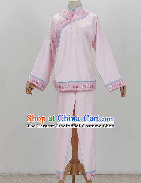 Light Pink Opera Village Girl Costume Ancient Costume Yue Opera Huangmei Opera Performance Costume Folk Girl Costume