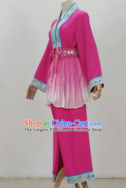 Pink Drama Costumes Tea Picking Opera Girl Costumes Costumes Huangmei Opera Costumes