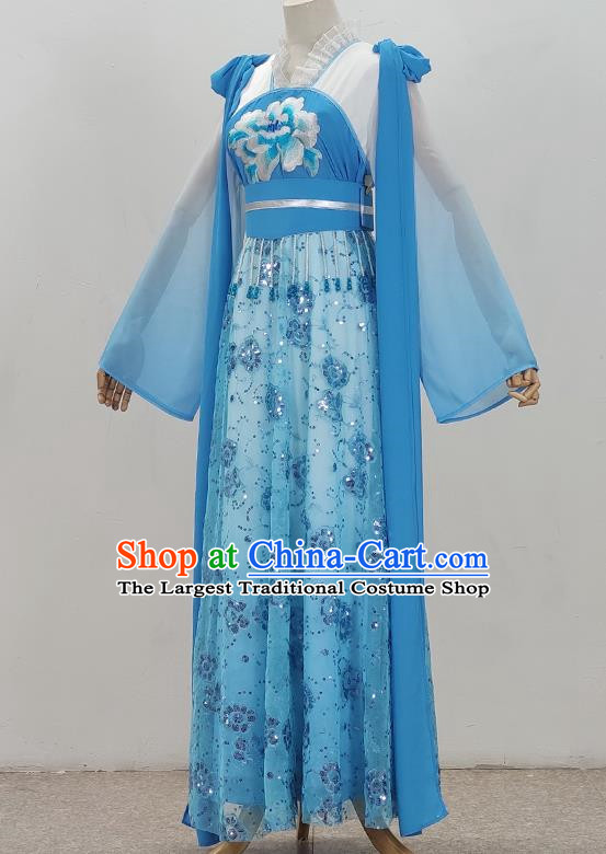 Blue Palace Lady Costumes Costumes Opera Dance Performance Costumes Yue Opera Huangmei Opera Drama Girl Clothes
