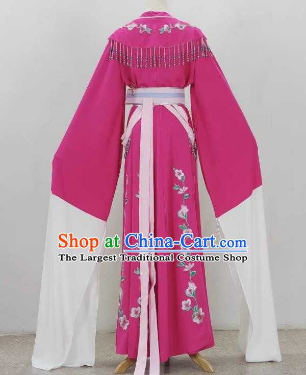 Rose Red Shaoxing Opera Hua Dan Costume Costumes Miss Costumes Opera Stage Performance Costumes