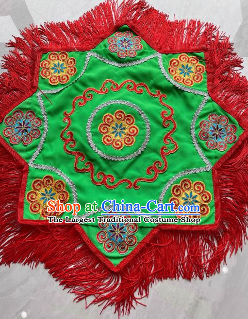 Green Yangko Supplies Northeastern Two Person Large Yangko Singer Silk Scarf Double Sided Flower Yarn Fabric