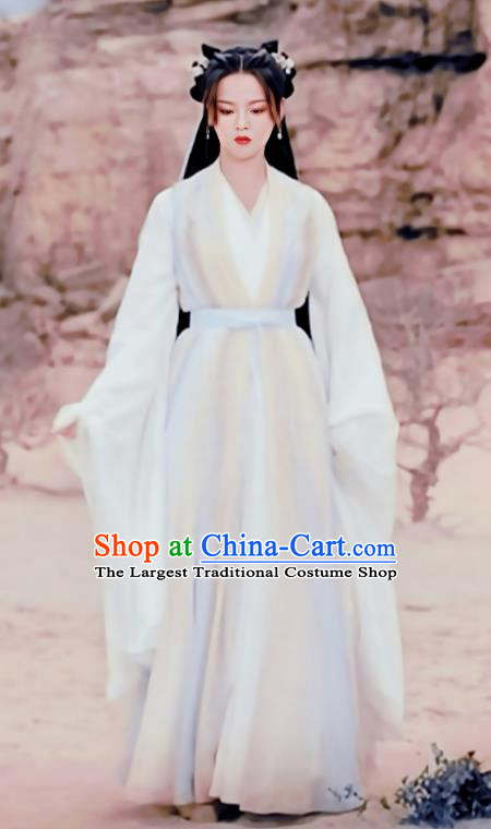 China Ancient Fairy Queen Costumes Drama Chong Zi Swordswoman Yang Chaoyue Dress