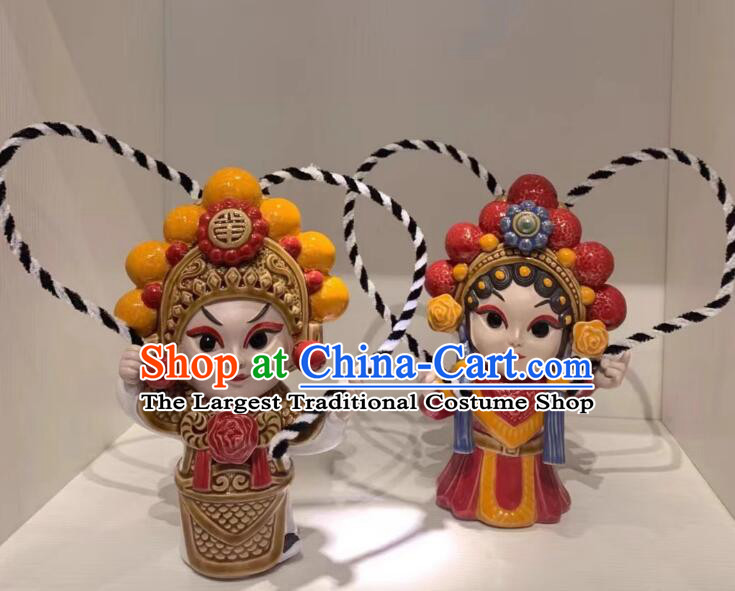 Chinese Shiwan Ceramics Statues Handmade Cantonese Opera General  Arts Collections