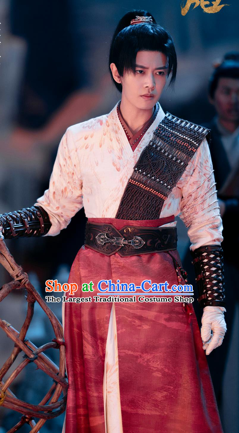 Traditional Chinese Hanfu TV Series Drama Burning Flames Hero Wu Geng Costume Ancient China Young Warrior Clothing