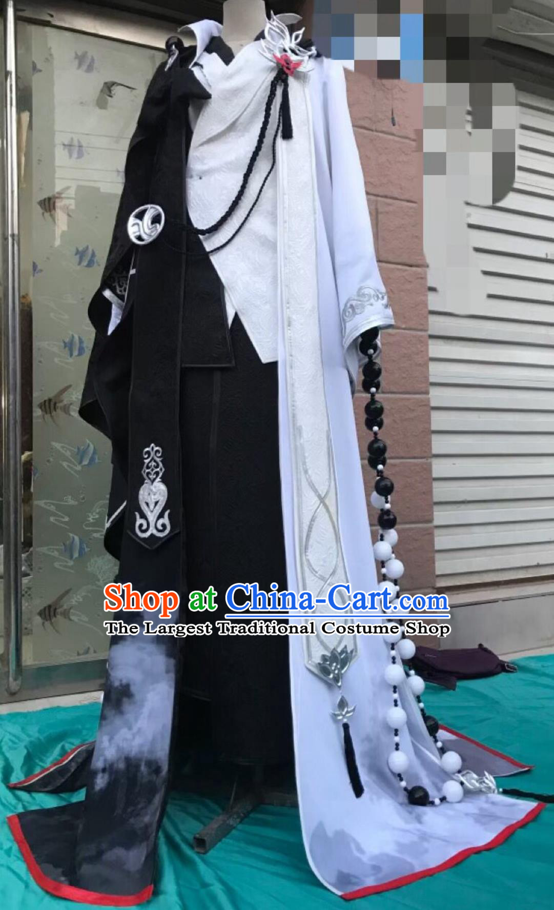 Ancient Chinese Monk Warrior Costume China Online Game Sword Heroes Fate Cosplay Shaolin Young Hero Outfit