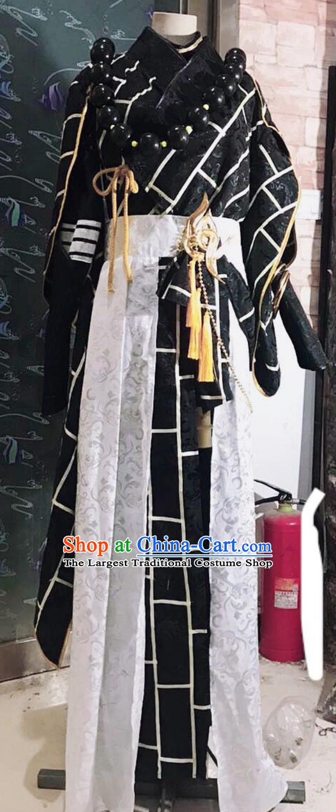 Cosplay Online Game Sword Heroes Fate Shaolin Monk Costume China Wuxia Swordsman Dress Ancient Chinese Clothing