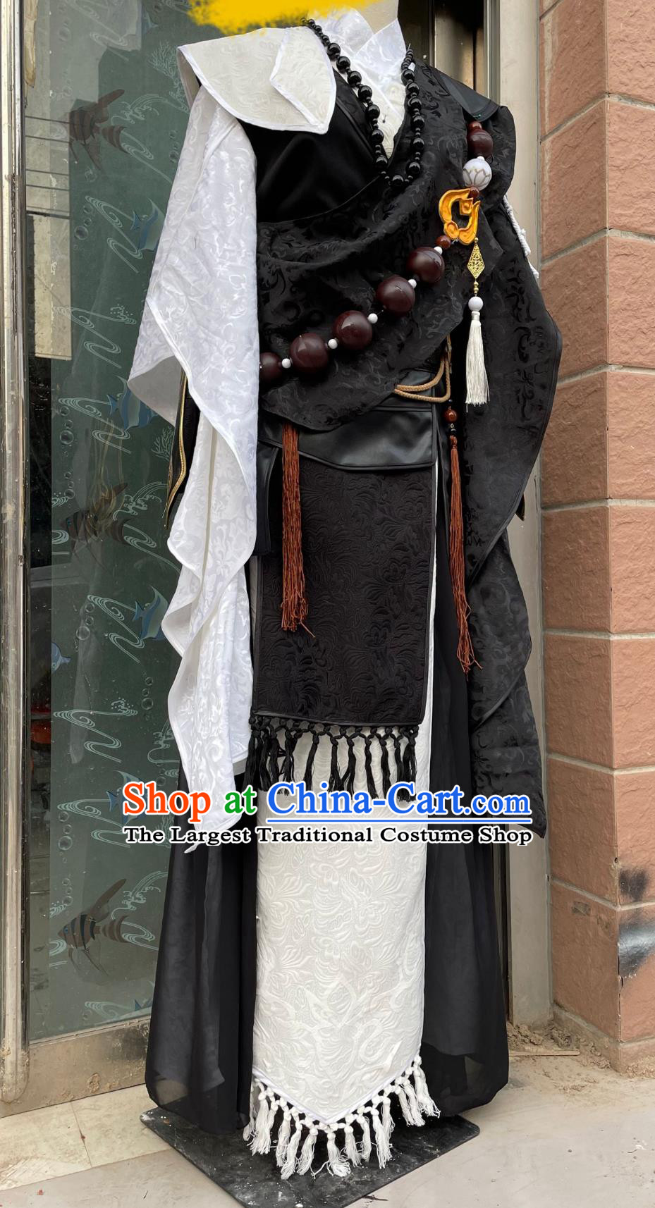 Cosplay Online Game Sword Heroes Fate Shaolin Monk Costume China Wuxia Swordsman Outfit Ancient Chinese Hero Clothing