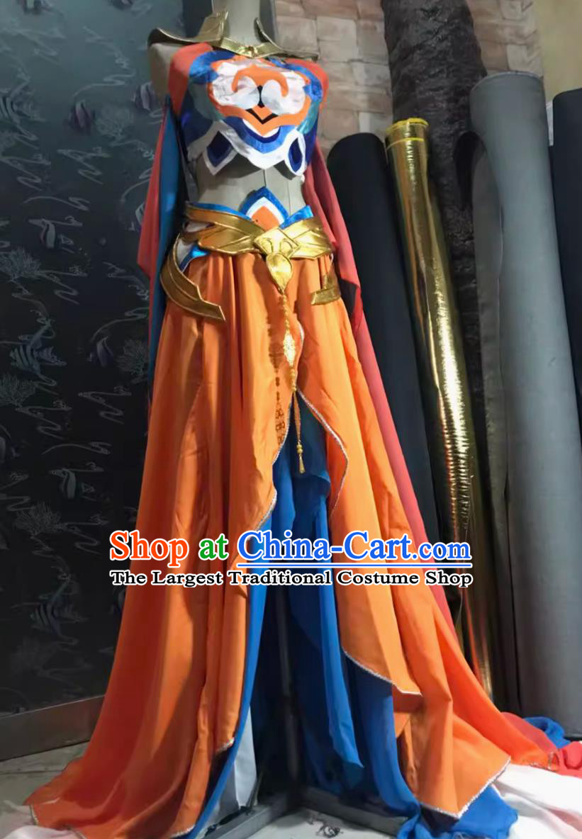 Cosplay Online Game Honor of Kings Yang Yuhuan Costume China Dunhuang Flying Apsaras Dress Ancient Chinese Empress Clothing