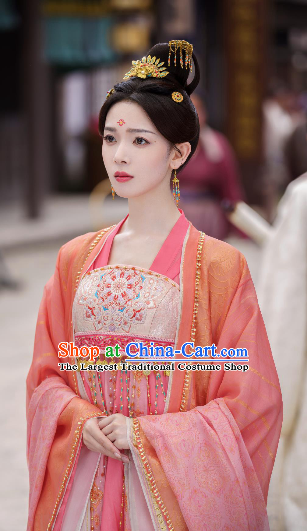Ancient China Court Lady Clothing Traditional Chinese Tang Dynasty Woman Hanfu Dress TV Series Drama Follow Your Heart Princess Jiang Suo Luo Costume