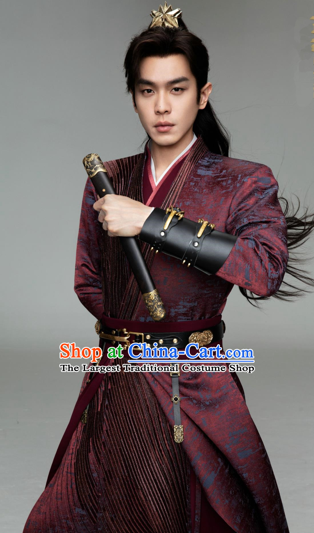 Ancient China Young Warrior Clothing Traditional Chinese Wuxia Swordsman Hanfu TV Series Qing Yu Nian Fan Prince Fan Xian Costume