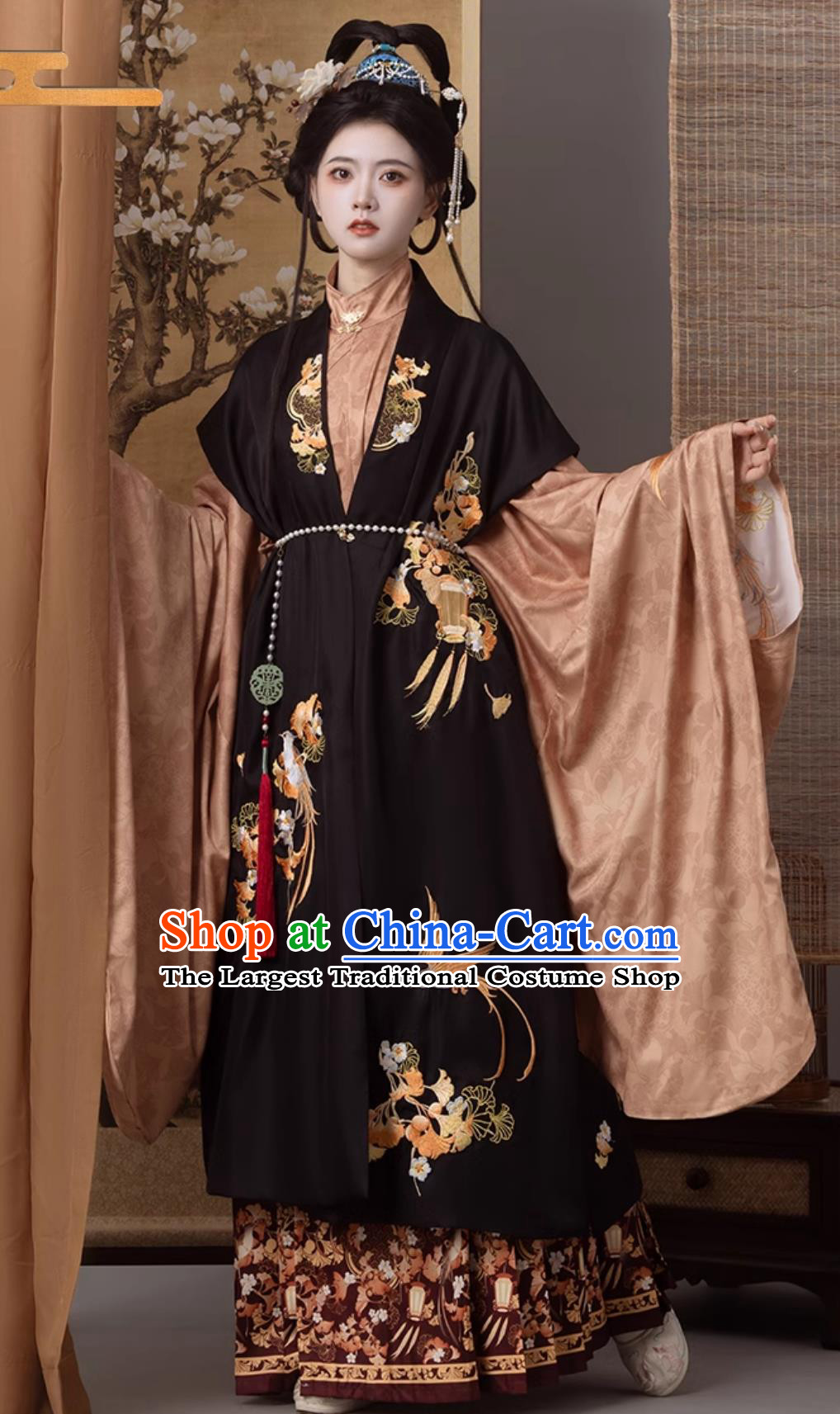 Chinese Ming Dynasty Embroidered Clothing Ancient China Princess Costume Traditional Hanfu Dress Complete Set