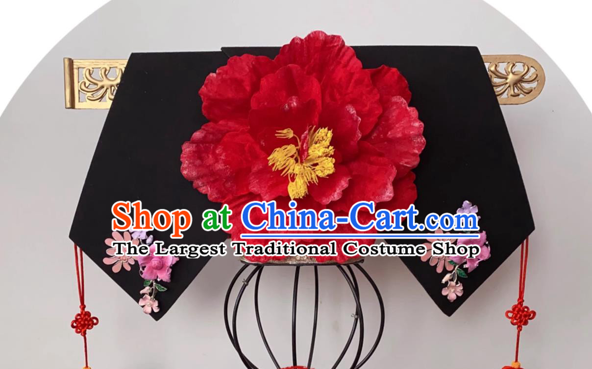 China Qing Dynasty Court Woman Hat Traditional Chinese Headdress TV Series Princess Pearl Xiao Yan Zi Headgear
