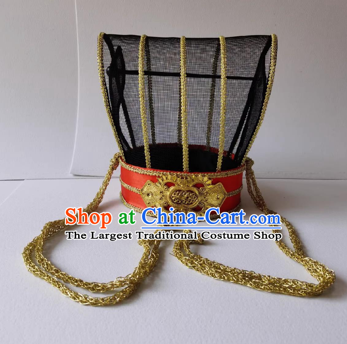 Chinese Traditional Hanfu Wedding Headdress Ancient China Groom Hat TV Series Han Dynasty Emperor Headwear