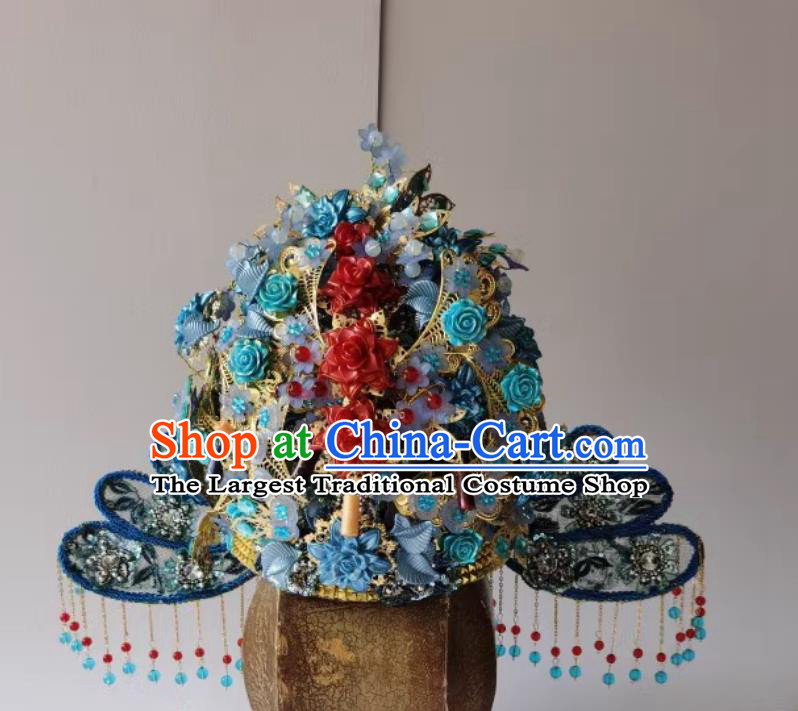 Ancient China Court Woman Phoenix Coronet TV Series Serenade of Peaceful Joy Song Dynasty Empress Headwear Chinese Traditional Hanfu Headdress