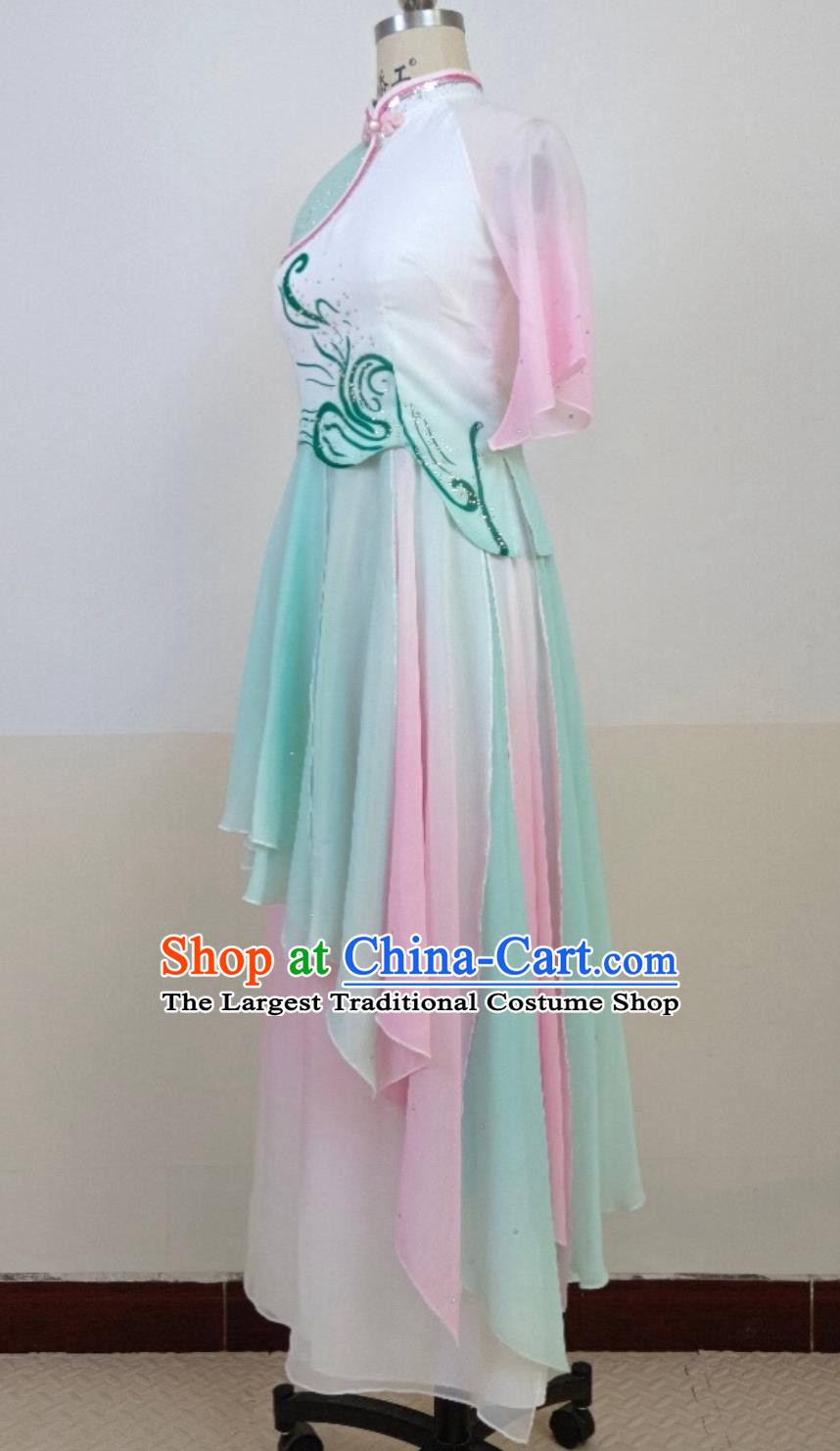 Chinese Folk Dance Clothing Taoli Cup Dance Contest Yangko Costume Women Yangge Dance Dress