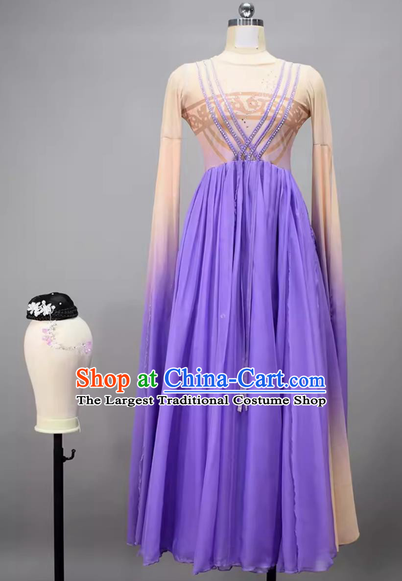 Like A Dream Woman Solo Dance Costume Chinese Classical Dance Clothing Dance Competition Purple Dress
