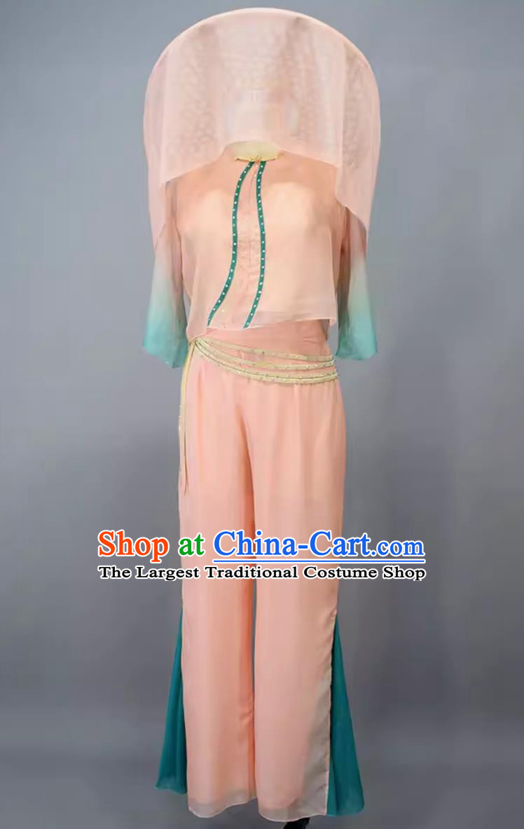 China Fan Dance Clothing Country Women Group Dance Dress Chinese Classical Dance Costume