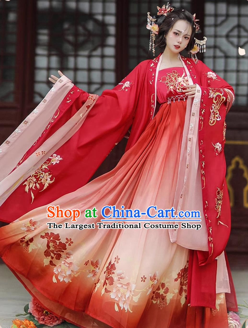 Traditional Wedding Hanfu Hezi Dress Chinese Tang Dynasty Bride Costume Ancient China Palace Princess Clothing