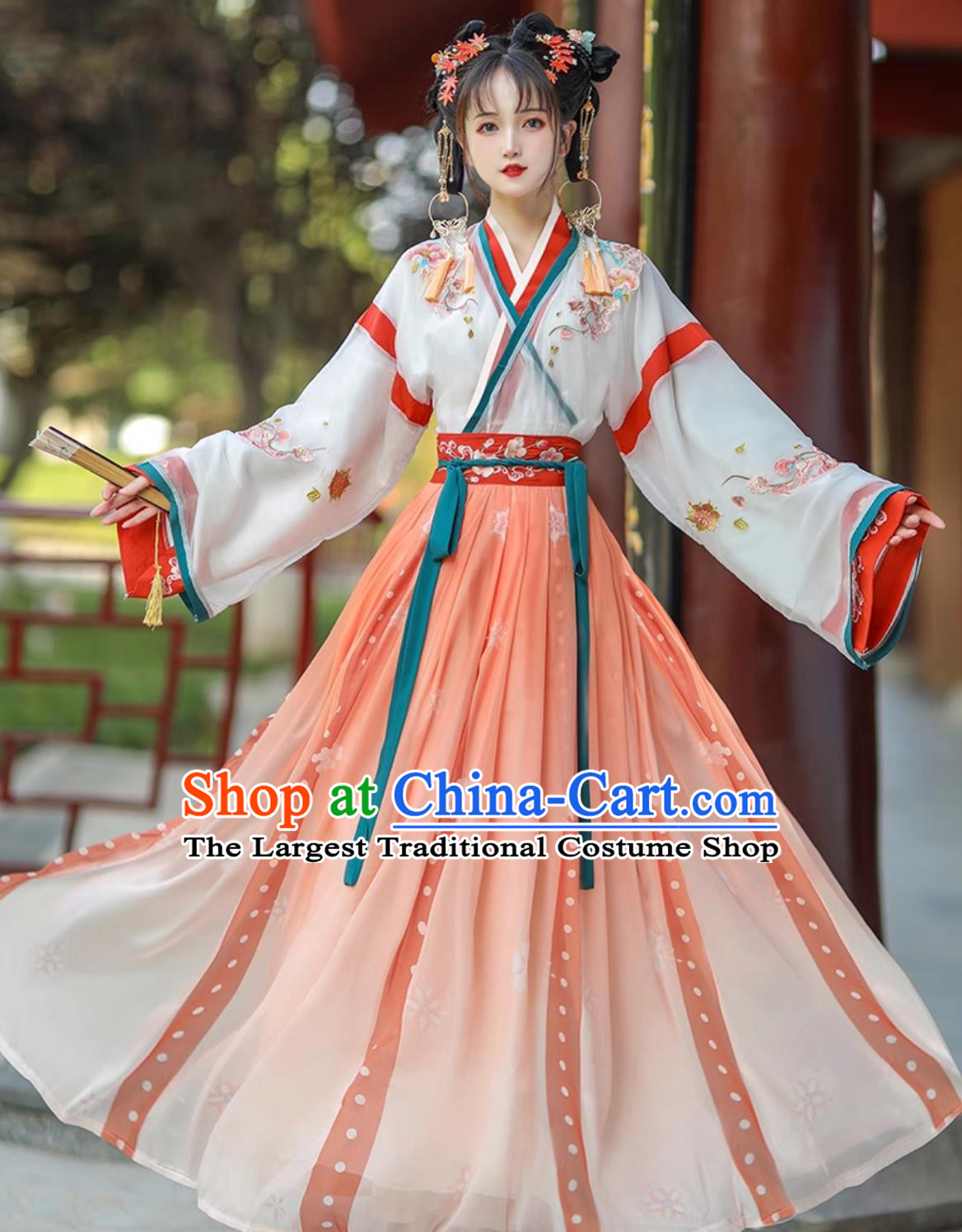 Ancient China Young Lady Costume Chinese Traditional Clothing Jin Dynasty Princess Hanfu Dress