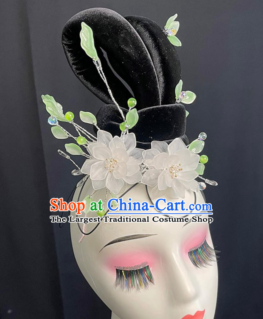 Handmade Zui Qing Bo Umbrella Dance Hair Jewelries Chinese Classical Dance Headpieces Han Tang Dance Dance Wig Chignon