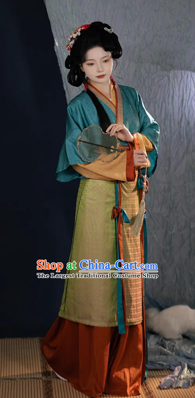 Chinese Traditional Hanfu Dresses Song Dynasty Young Woman Clothing Ancient China Noble Lady Costume Complete Set