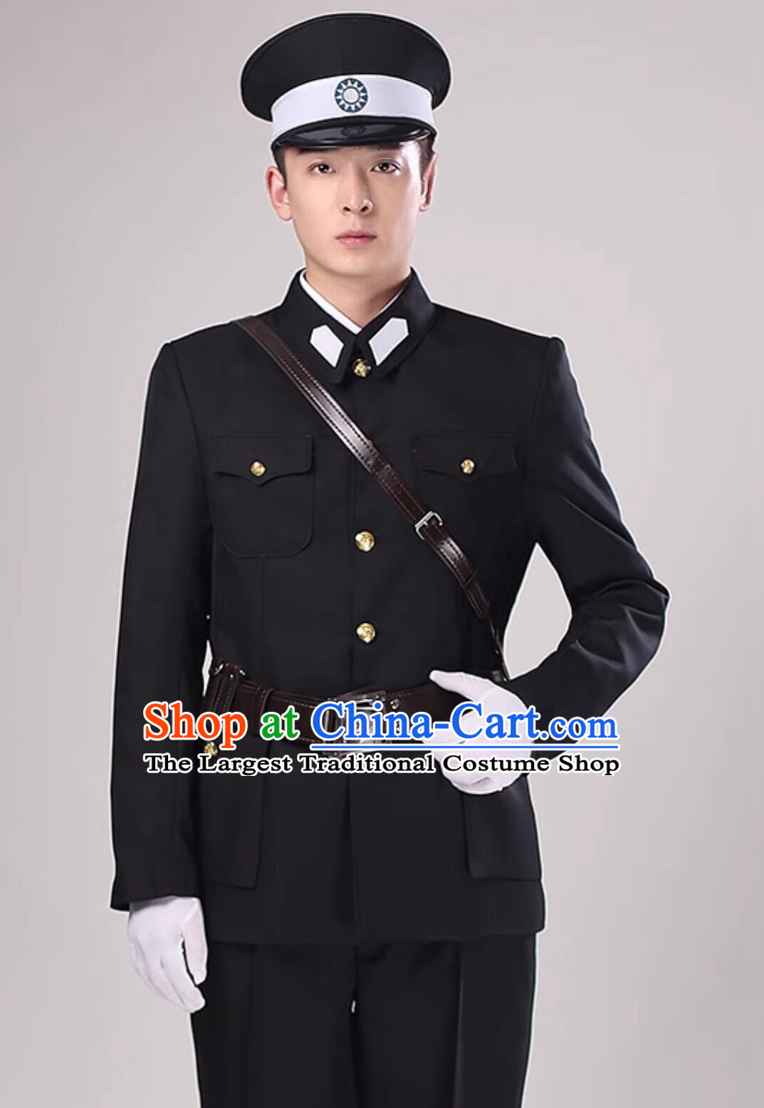 Cosplay Municipal Police Chinese Military Uniform the Republic of China Army Costume