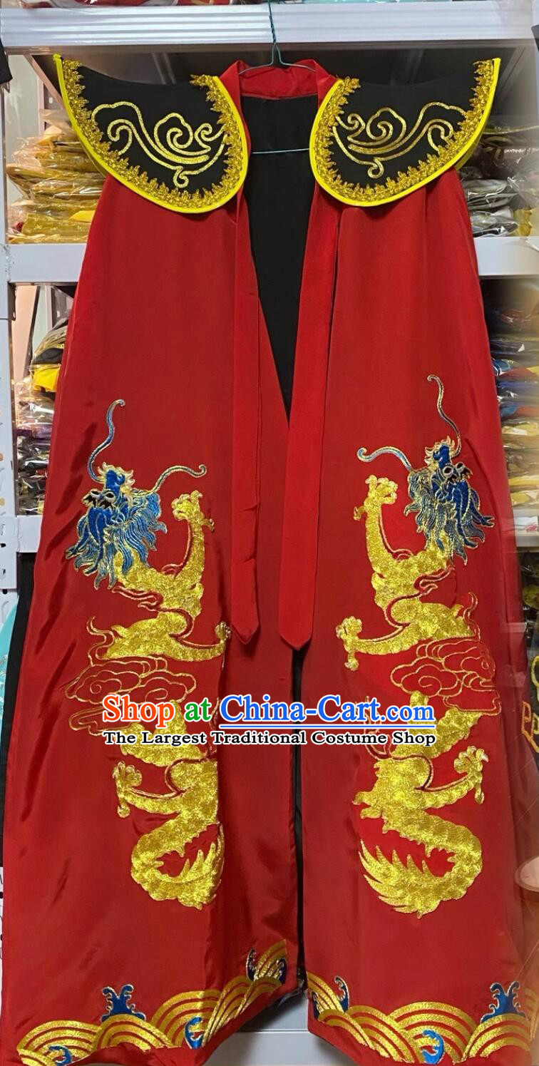 Top Embroidered Red Cape Sichuan Opera Bian Lian Cloak Chinese Traditional Face Changing Costume
