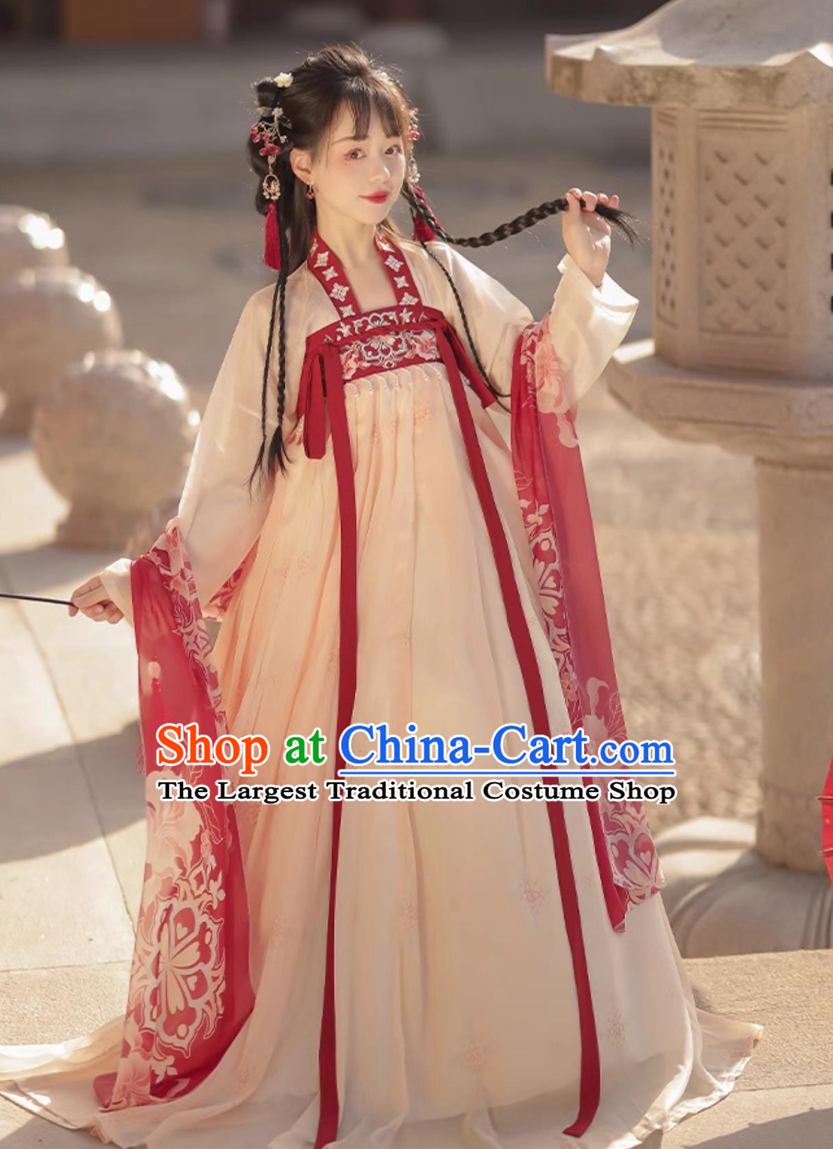 Traditional Hanfu Dress Chinese Tang Dynasty Young Lady Clothing Ancient China Princess Costume