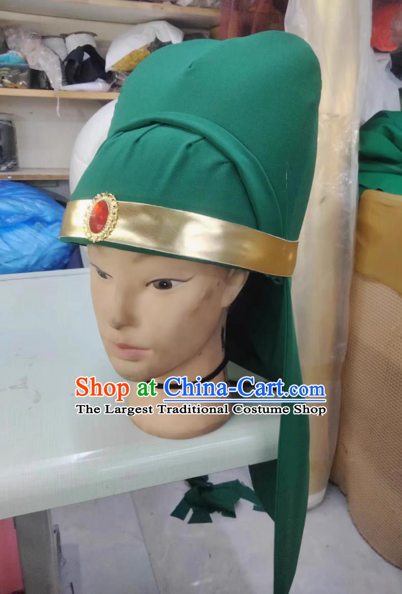 Ancient China Hat Three Kingdoms Period Guan Yu Headwear Traditional Hanfu Gwan Yu Helmet